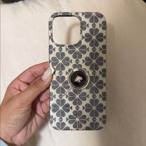 Kate Spade Stylish Black and White Phone Case iPhone 16 pro MAX